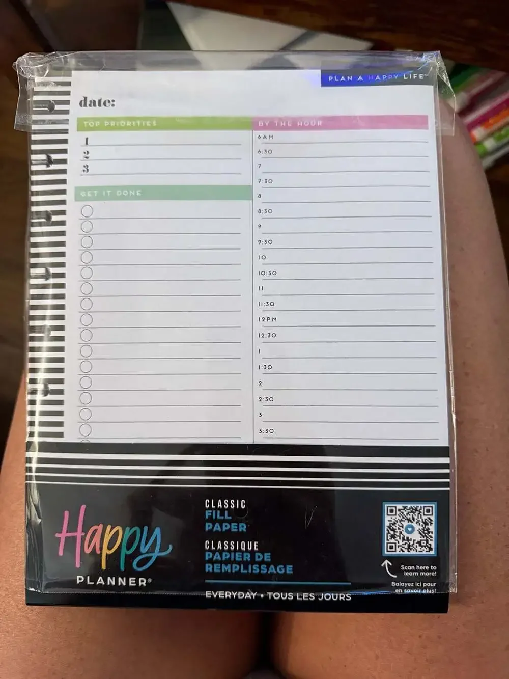 The Happy Planner Classic Filler Paper Everyday Daily 40 Sheets